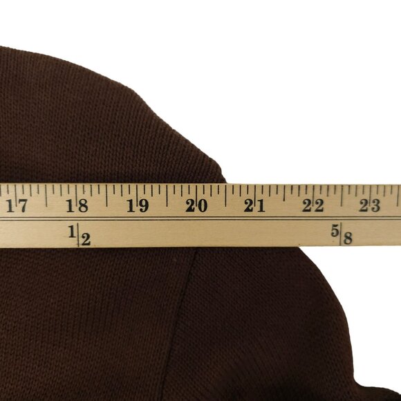 Sweater Sweater Embroidered Beaded Cowl Neck Cardigan Womens Size XL Brown NEW - Picture 4 of 16